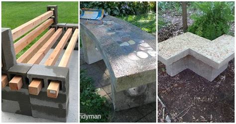 10 Simple DIY Concrete Bench Ideas To Make - DIY Crafts