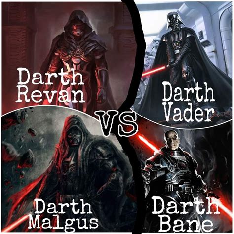 Marvel vs DC - Darth Revan, and Darth Malgus vs Darth... | Facebook