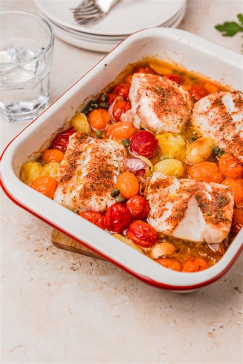 Baked Cod with Tomatoes - The Dinner Bite