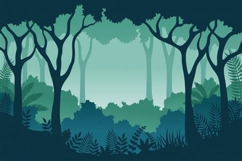 Premium Vector | Jungle landscape illustration | Landscape illustration, Jungle illustration ...