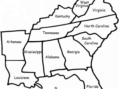 Southeast Region Map Printable – Printable Map of The United States