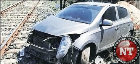 Close shave for man as reversing train crushes his car at Railway Crossing in Koradi