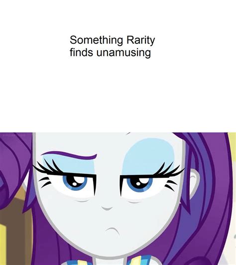 Rarity is unamused by something meme by ChipmunkRaccoonOz on DeviantArt