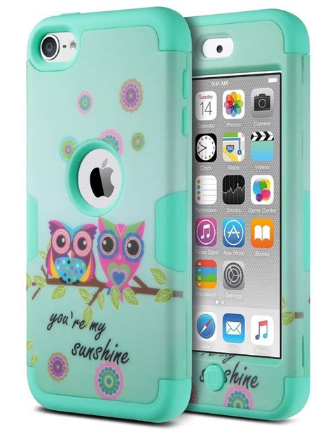 iPod Touch 6 Case,iPod Touch 5 Case,ULAK 3 Piece Shock Absorbing Case for Apple iPod Touch 5 6th ...