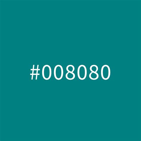 Teal Color Code is #008080