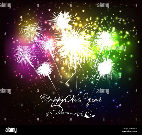 happy new year fireworks background Stock Vector Image & Art - Alamy