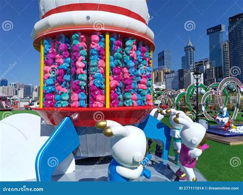 A Park with Cartoon Characters Editorial Stock Image - Image of leisure ...