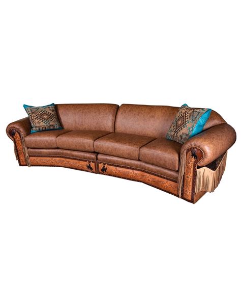 Curved Leather Sofa Couch | Baci Living Room