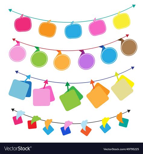 Set of party decoration banners and event banners Vector Image