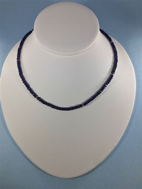 Sapphire Necklace Natural Sapphire Necklace Genuine Sapphire - Etsy UK