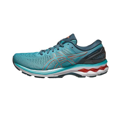 ASICS Gel Kayano 27 Women's Shoes Techno Cyan/Red 360° View | Running ...