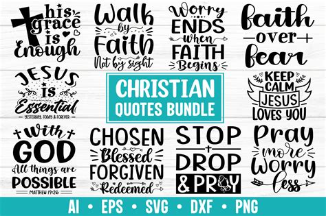 Christian SVG T-shirt Design Bundle Graphic by Tshirt_Designs2 ...