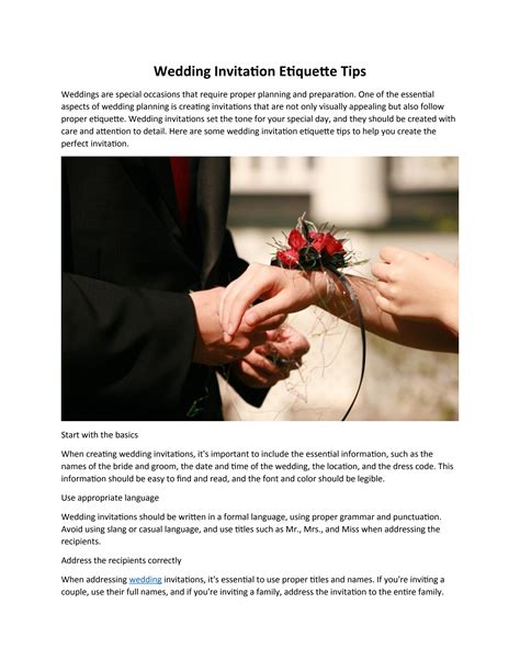 Wedding Invitation Etiquette Tips by alixias - Issuu