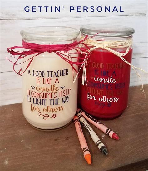 Pin by Lisa Bohl on Teacher gifts | Teacher candle, Teacher candle gift, Teacher christmas gifts