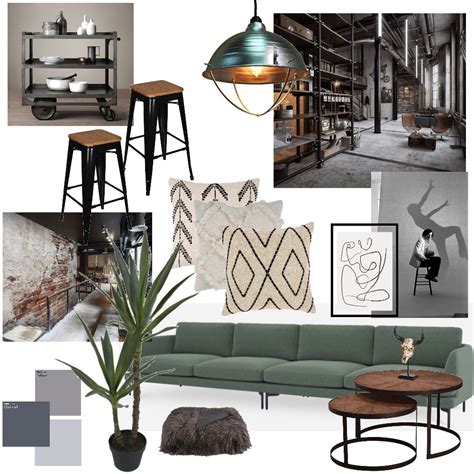 INDUSTRIAL MOOD BOARD Interior Design Mood Board by LyndseyR23 - Style ...