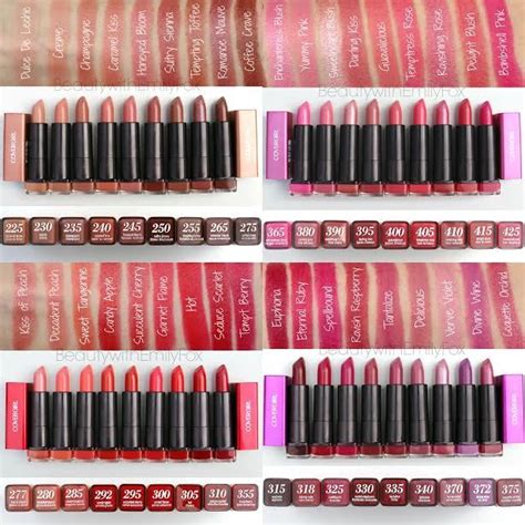 COVERGIRL Colorlicious Lipstick Swatches. | Covergirl colorlicious lipstick, Covergirl lip ...