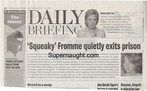 Squeaky Fromme Quietly Exits Prison Newspaper | Supernaught