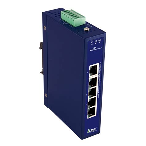 Ruggedized DIN Rail Mount Unmanaged Ethernet Switches with Gigabit Port Options - Advantech B+B ...