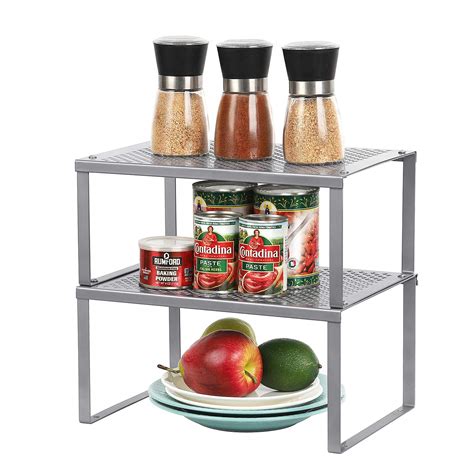 Buy Spice Rack Cabinet Shelf Organizers, Set of 2 Kitchen Shelves for Counter Cupboard Pantry ...