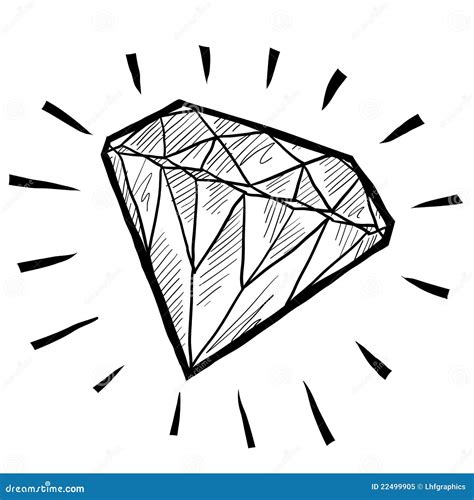 Diamond Sketch Royalty Free Stock Photo - Image: 22499905