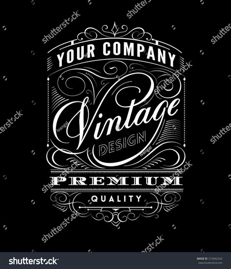 Vintage Label Design Stock Vector (Royalty Free) 215042242 | Shutterstock