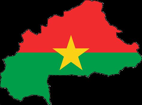 Burkina Faso Flag Map - MapSof.net