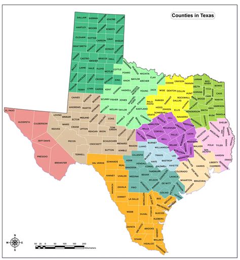 Texas Counties Map - Texas View