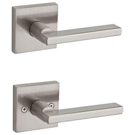 Kwikset Halifax Satin Nickel Universal Passage Door Handle at Lowes.com