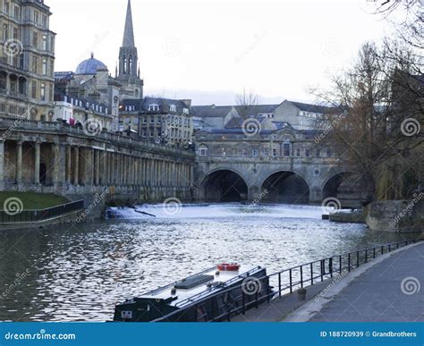 View of the Old Town in Bath, UK in Winter Stock Image - Image of bridge, baroque: 188720939