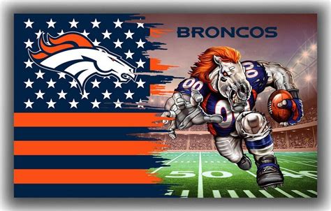 Broncos 3D Flag – US Sports Nation