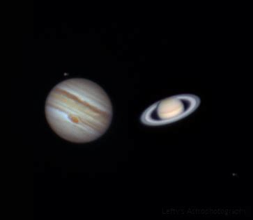 Jupiter and Saturn through a Inch Telescope - Photorator