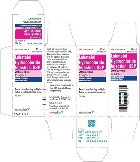 Labetalol - FDA prescribing information, side effects and uses