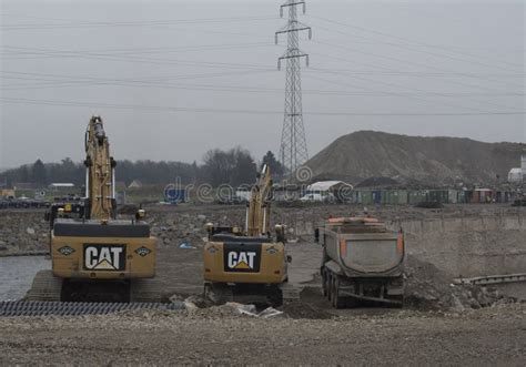 Excavator from the Caterpillar Brand Editorial Photo - Image of ...