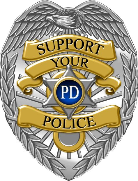 Police badge decal full color police support decal police | Etsy