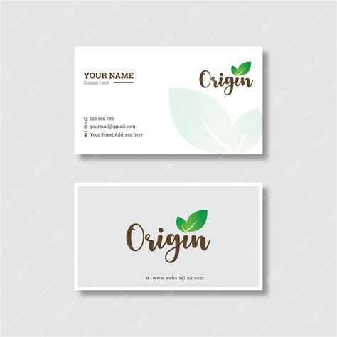 Premium Vector | Minimalist business card design template