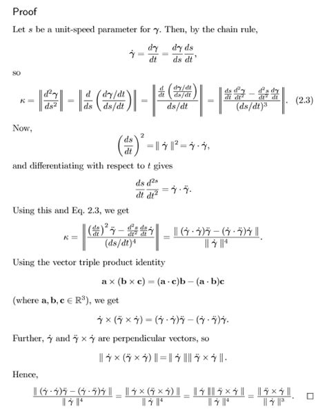 multivariable calculus - An alternative formula for computing curvature of a curve - Mathematics ...