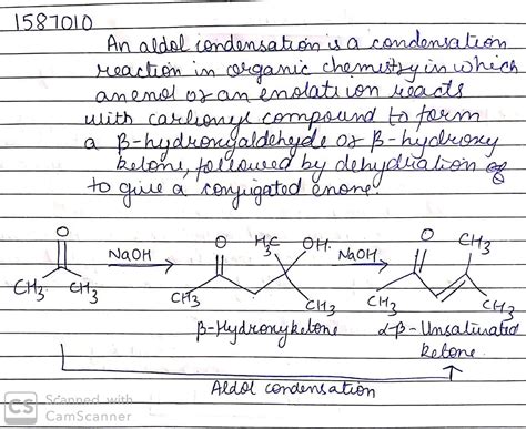 Explain aldol condensation?