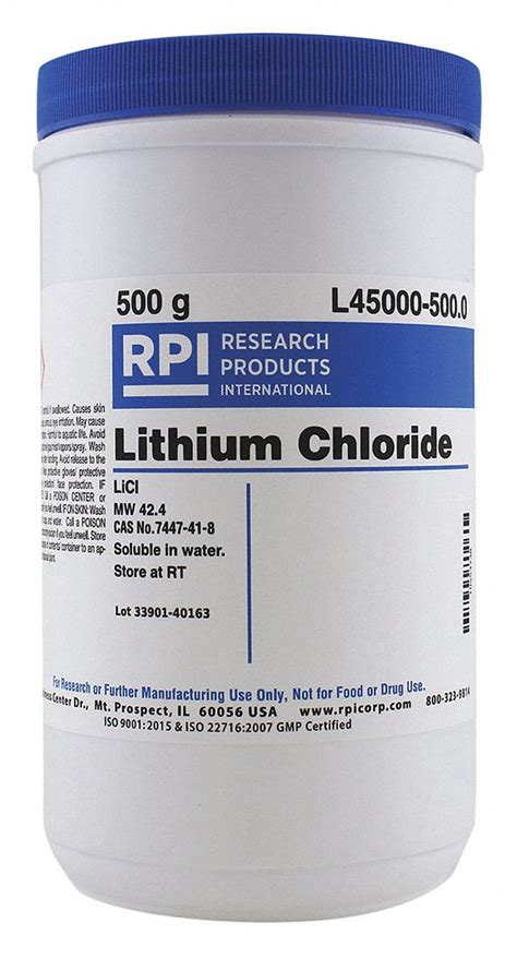 RPI Lithium Chloride: 500 g Container Size, Powder - 31FZ80|L45000-500. ...