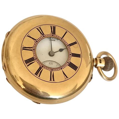 18K Gold Antique Half Hunter Pocket Watch by James McCabe, Royal ...