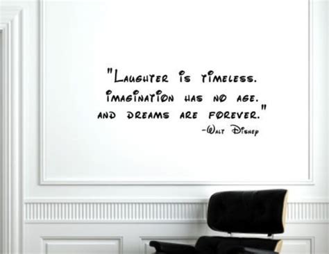 Details about Laughter is timeless walt Disney Wall Quote Mickey ...