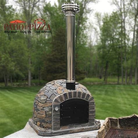 Lisboa PREMIUM Brick Pizza Oven with Stone Finish | Brick pizza oven ...