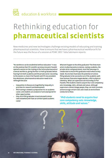 Rethinking education for pharmaceutical scientists - FIP ...