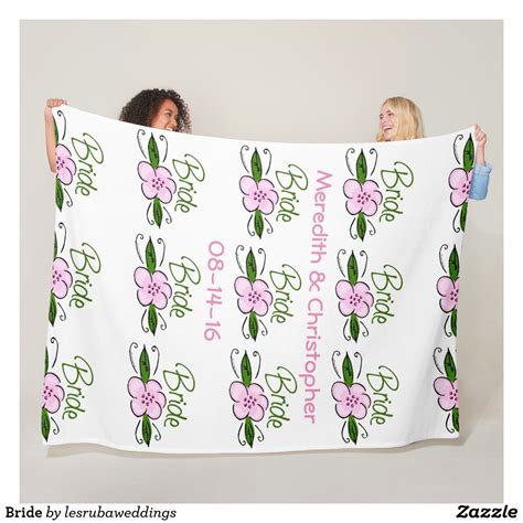 Bride Fleece Blanket | Zazzle.com | Personalized blankets wedding, Fleece blanket, Wedding blankets