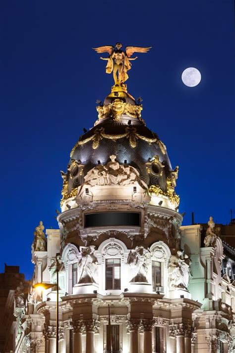 Madrid at night stock photo. Image of historical, architecture - 52441332