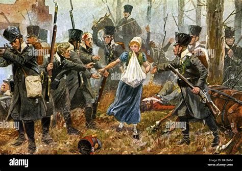 events, War of the Sixth Coalition 1812 - 1814, Battle of Luneburg, 2.4.1813, Johanna Stegen ...