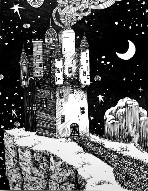 Castle at Night by wyldtree on DeviantArt