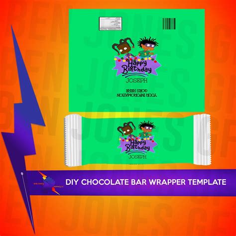 Rugrats Chocolate Bar Label Template. DIY Party Favor Label | Etsy | Label templates, Chocolate ...