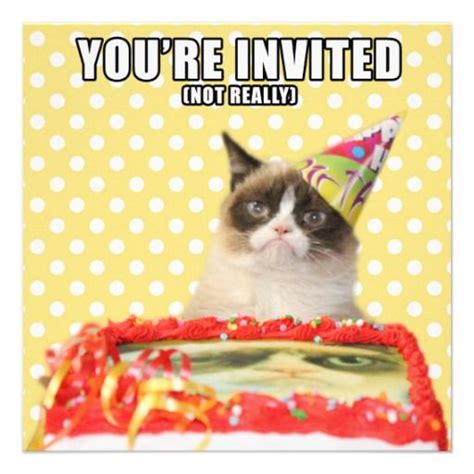 Grumpy Cat Invitations - You're Invited | Zazzle