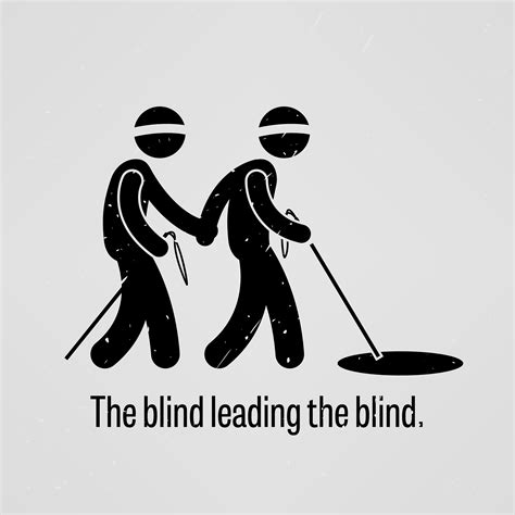 The blind leading the blind. 362622 Vector Art at Vecteezy