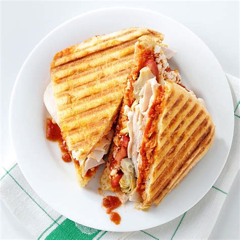 Mediterranean Turkey Panini Recipe | Taste of Home